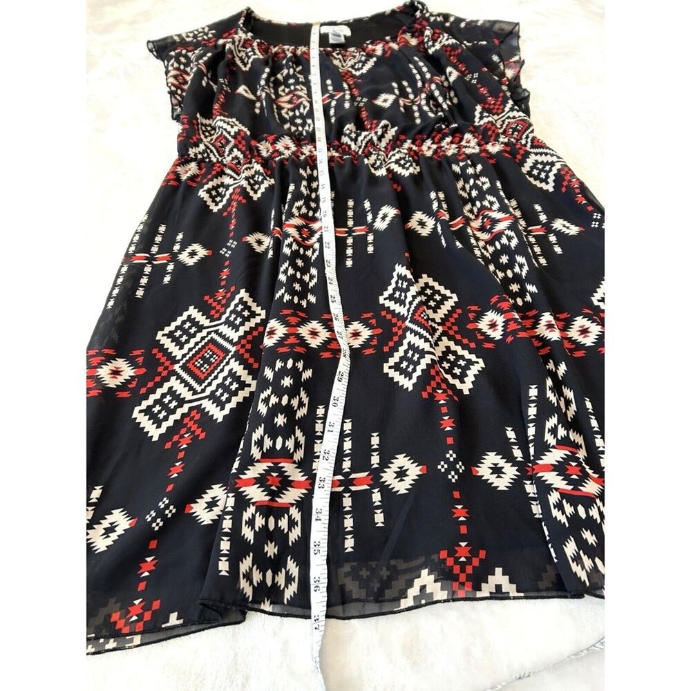 Sweet Storm Women’s Dress Size 20W Black Aztec Boho Lined Flowy Elastic Waist - Picture 5 of 7